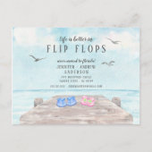 Life Is Better In Flip Flops Moving Announcement 案内ポストカード (正面)