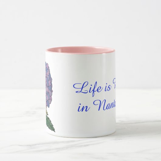 Life is Better in Nantucket Hydrangea Mug マグカップ (中央)