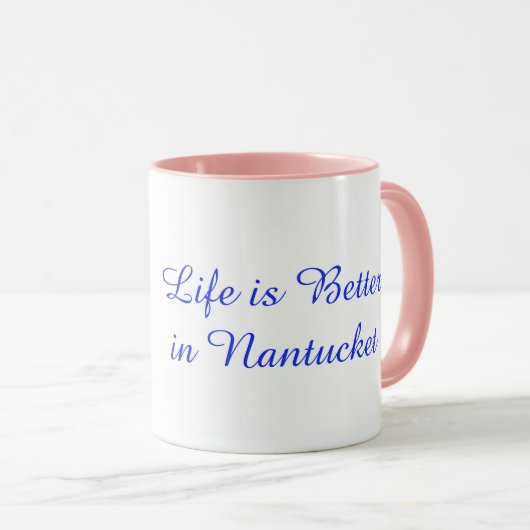 Life is Better in Nantucket Hydrangea Mug マグカップ (正面右)