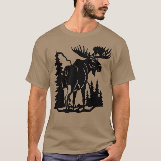 Life Is Better In The Adirondacks Moose Tシャツ (正面)