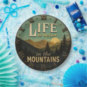 Life Is Better in the Mountains Rustic ペーパープレート (パーティー)