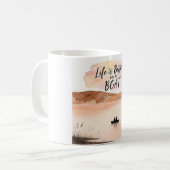 Life is Better on a Boat コーヒーマグカップ (正面左)