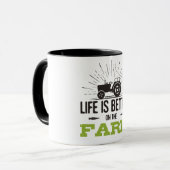 Life is Better On The Farm マグカップ (正面左)