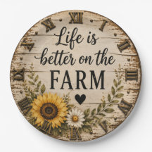 Life Is Better on the Farm Rustic Sunflower 