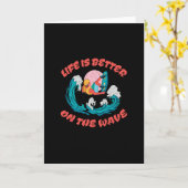 Life is better on the Wave Wakeboarding カード (黄色い花)
