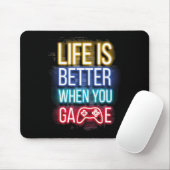 Life Is Better When U Game Controller Video Games  マウスパッド (マウス)