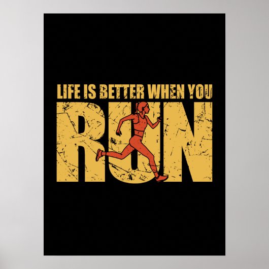 Life Is Better When You 走 - Runner Girl ポスター (正面)