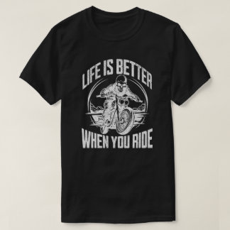 Life is Better When You Ride - Biker Skull Tシャツ