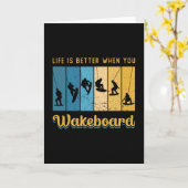 Life Is Better When You Wakeboard Wakeboarding カード (黄色い花)