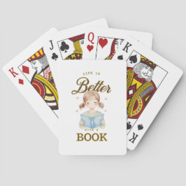 Life is Better with a Book Poker Cards Set トランプ