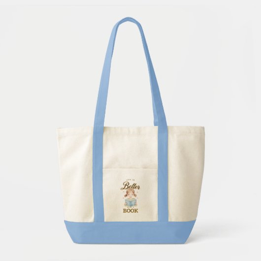 Life is Better with a Book Tote Bag トートバッグ (正面)