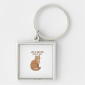 Life Is Better With a Cat – Cute Cat Lover Design キーホルダー (正面)