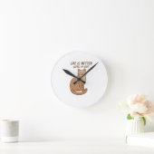 Life Is Better With a Cat – Cute Cat Lover Design ラウンド壁時計 (ホーム)