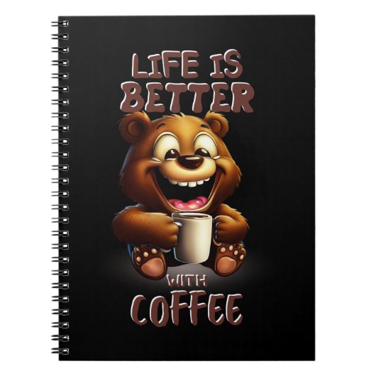 LIFE IS BETTER WITH A COFFEE ノートブック (正面)
