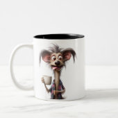 LIFE IS BETTER WITH A COFFEE, DOG ツートーンマグカップ (左)