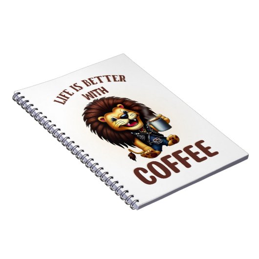 LIFE IS BETTER WITH A COFFEE, LION ノートブック (右側)