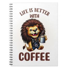 LIFE IS BETTER WITH A COFFEE, LION ノートブック