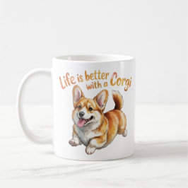 Life Is Better With A Corgi Funny Coffee Mug Corgi コーヒーマグカップ