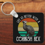 Life Is Better With A Cornish Rex キーホルダー (正面)