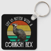 Life Is Better With A Cornish Rex キーホルダー (裏面)