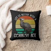 Life Is Better With A Cornish Rex クッション (ブランケット)