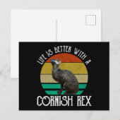Life Is Better With A Cornish Rex ポストカード (正面/裏面)