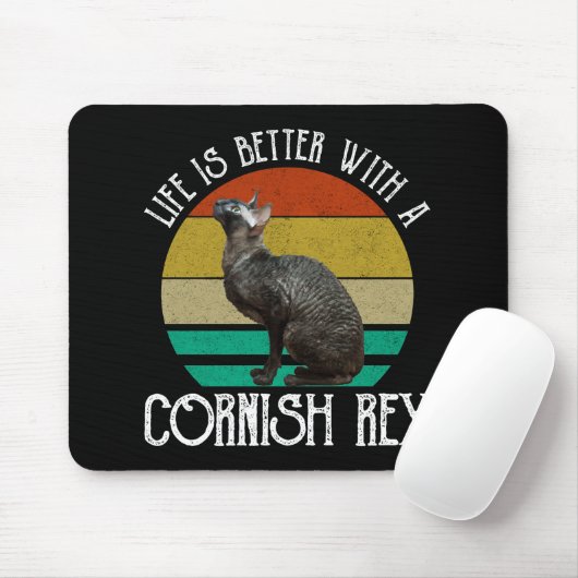 Life Is Better With A Cornish Rex マウスパッド (マウス)