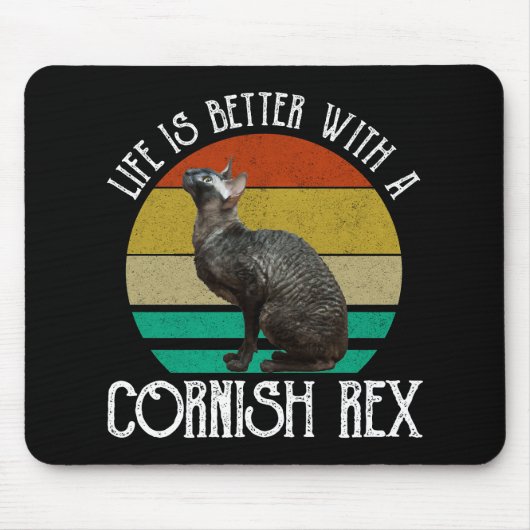 Life Is Better With A Cornish Rex マウスパッド (正面)