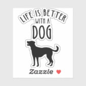 Life Is Better With A Dog シール (シート)
