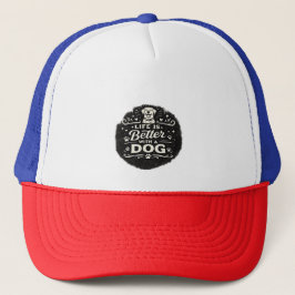 Life Is Better With a Dog – Cute Dog Lover Vintage キャップ
