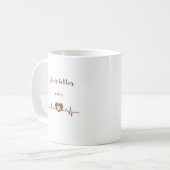 Life is Better with a Dog Heartbeat Coffee Mug コーヒーマグカップ (正面左)