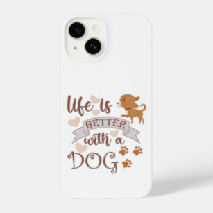 Life is Better With a Dog quote funny chihuahua iPhone 14ケース