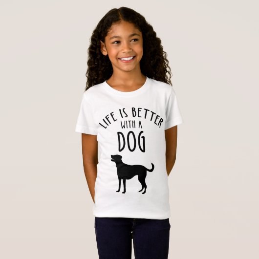 Life Is Better With A Dog Tシャツ (正面フル)