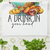 Life is better with a drink | Tropical Drink キッチンタオル (折り畳み)