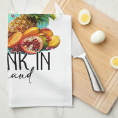 Life is better with a drink | Tropical Drink キッチンタオル (四つ折り)