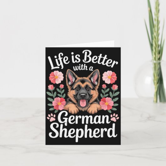 Life Is Better With A German Shepherd Dog Lover  カード (正面)
