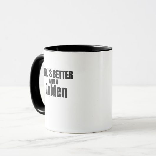 Life Is Better With a Golden Coffee Mug マグカップ (正面左)