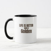 Life Is Better With a Golden Coffee Mug マグカップ (左)