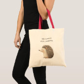 Life is better with a hedgehog トートバッグ (正面(商品))