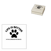 LIFE IS BETTER WITH A LABRADOR RETRIEVER ラバースタンプ (押印)