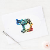 Life Is Better With A Mule 楕円形シール (封筒)