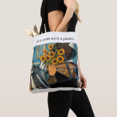 Life is better with a piano - awesome totebag! トートバッグ (クローズアップ)