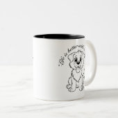 Life Is Better With a Smile,Cute Dog ツートーンマグカップ (正面右)