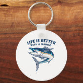 Life Is Better With A Wahoo Funny Salt Water Fishi キーホルダー (正面)
