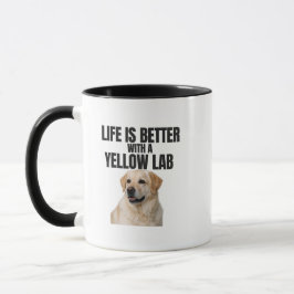 Life Is Better with a Yellow Lab – Labrador Coffee マグカップ