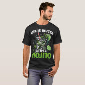 Life Is Better With An Mojito Funny Cocktail Drink Tシャツ (正面フル)