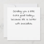 Life is Better with Avocados カード (裏面)