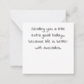 Life is Better with Avocados ノートカード (裏面)