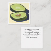 Life is Better with Avocados ノートカード (正面/裏面)