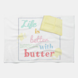 Life is better with butter - Buchcover キッチンタオル